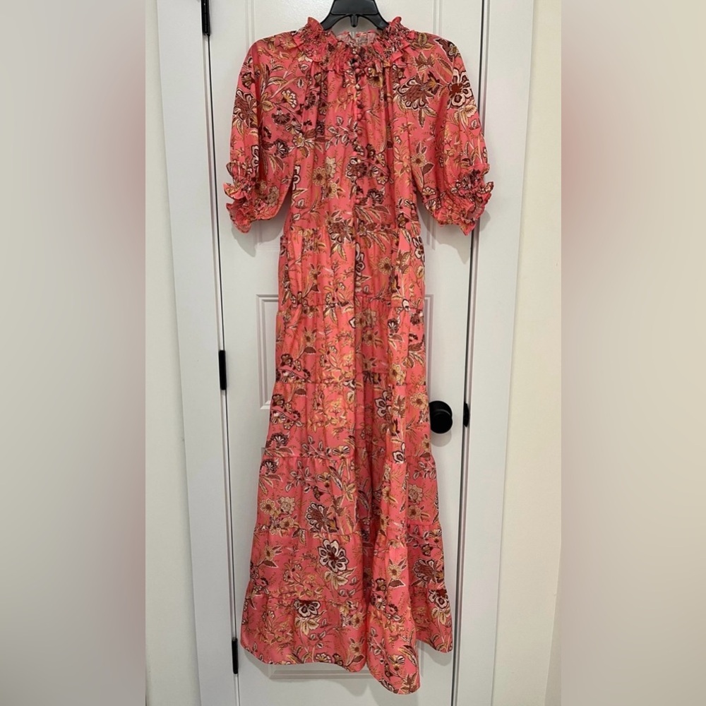 Beulah Pink Floral Maxi Dress